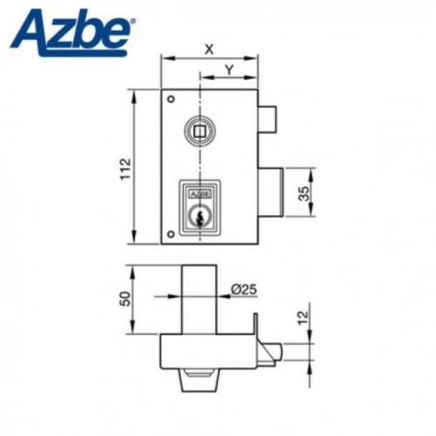 Cerradura de sobreponer AZBE 56B