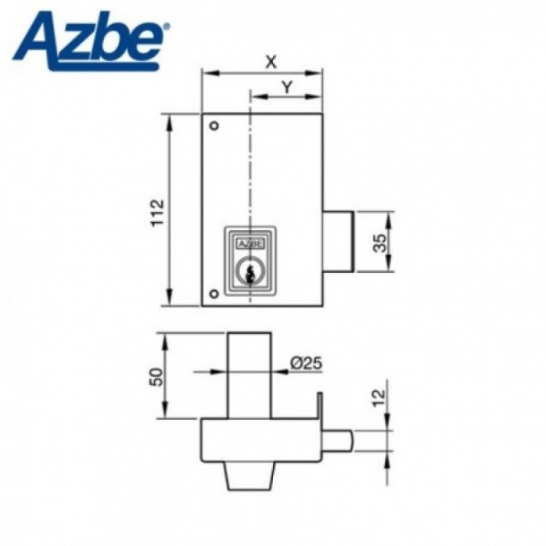 Cerradura de sobreponer AZBE 56C