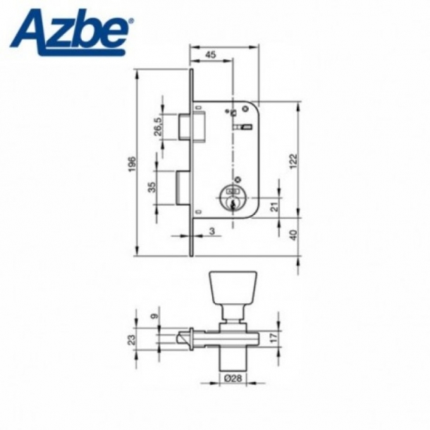 Cerradura de Embutir AZBE 52