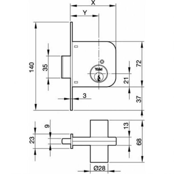 Cerradura de Embutir AZBE 51