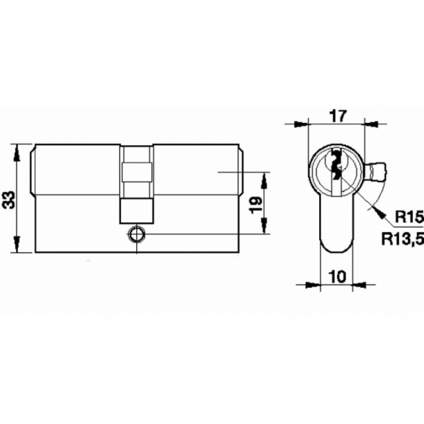 Cilindro AZBE Europerfil YL5 Pomo