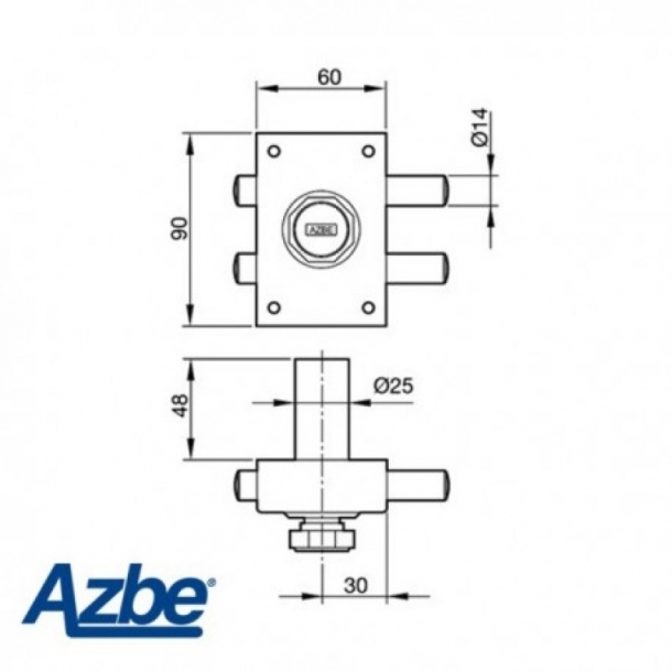 Cerrojo de sobreponer AZBE 16HP