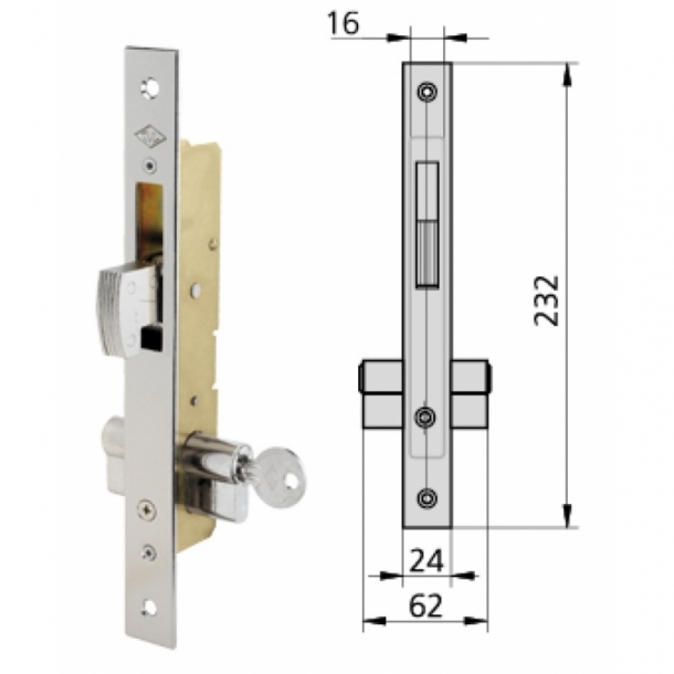 Cerradura de Embutir CVL 1982