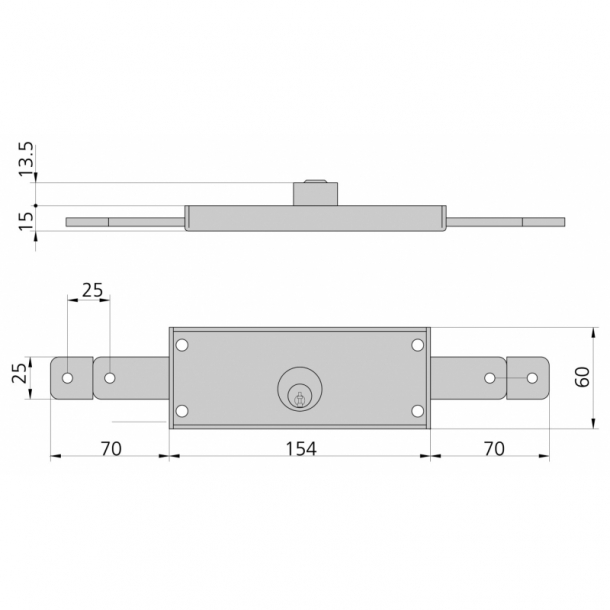 Cerradura para puertas enrollables CVL 11A