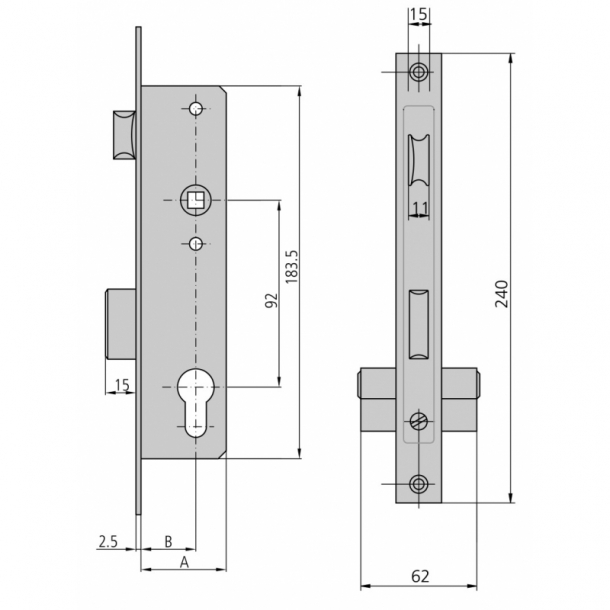 Cerradura de Embutir CVL 192