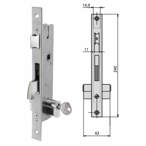 Cerradura de Embutir CVL 197